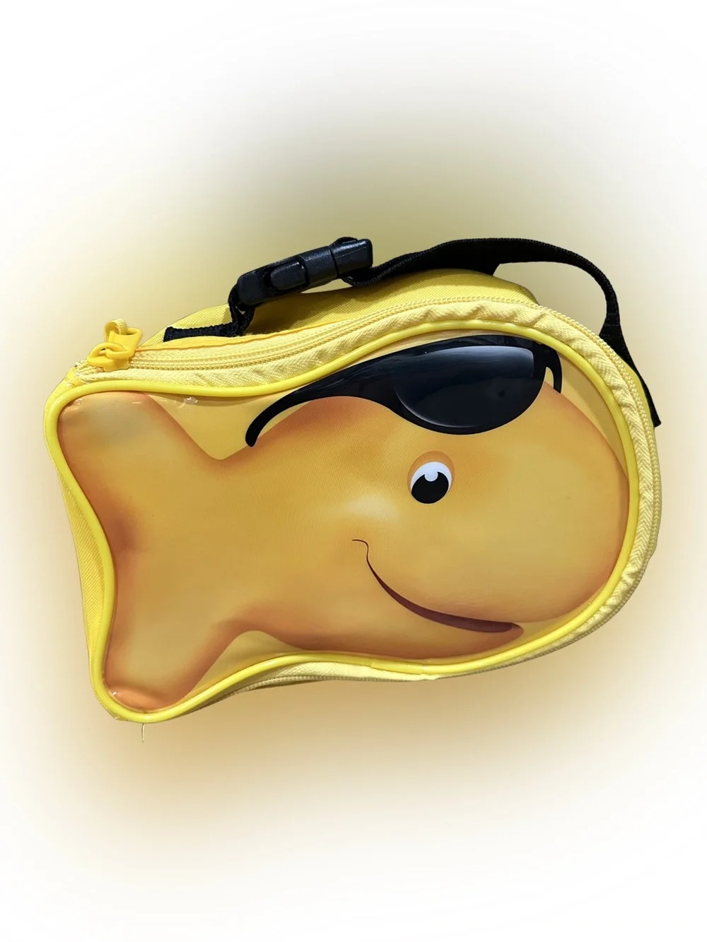 Pepperidge Farm Goldfish Snack-tainer Cracker Fish w/ glasses & Snack Lunch Box